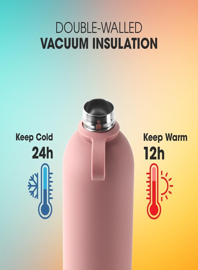 ISILER 1 liters Insulated Bottle, Stainless Steel Thermal Bottle with Silicone Handle, 24 Hours Hot and Cold, Leak Proof, Rust Proof, Vacuum Flask for Office, Home, Gym, Hiking, Trekking, Travelling - Image 4